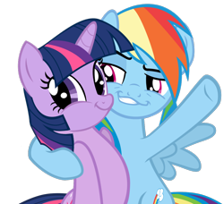 Size: 1124x1024 | Tagged: safe, edit, rainbow dash, twilight sparkle, pegasus, pony, crossing the memes, exploitable meme, meme, memeception, simple background, smugdash, transparent background, twiface, vector, x x everywhere