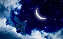 Size: 2048x1280 | Tagged: safe, artist:darkside_pony, princess luna, pony, cloud, irl, moon, photo, wallpaper