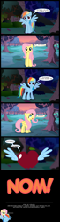 Size: 1240x4556 | Tagged: safe, artist:vcsajen, fluttershy, rainbow dash, pegasus, pony, undead, vampire, vampony, bats!, apple, comic, dialogue, drool, ear bite, female, flutterdash, hungry, lesbian, looking at you, nom, shipping, speech bubble, tree, wings