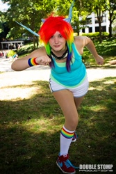 Size: 683x1024 | Tagged: safe, rainbow dash, human, cosplay, irl, irl human, photo, solo