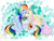 Size: 1024x768 | Tagged: safe, artist:estheticart, fluttershy, rainbow dash, oc, pegasus, pony, family, female, filly, flutterdash, lesbian, magical lesbian spawn, offspring, parent:fluttershy, parent:rainbow dash, parents:flutterdash, shipping, watermark