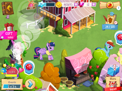 Size: 2048x1536 | Tagged: safe, derpibooru import, fluttershy, rainbow dash, twilight sparkle, twilight sparkle (alicorn), alicorn, pegasus, pony, bedroom eyes, clothes, dress, female, gameloft, mare, vip