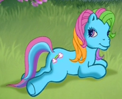 Size: 480x390 | Tagged: safe, derpibooru import, screencap, rainbow dash, rainbow dash (g3), g3, greetings from unicornia, cropped, solo