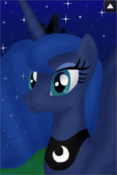 Size: 640x960 | Tagged: safe, artist:daedric-pony, princess luna, alicorn, pony, bust, solo