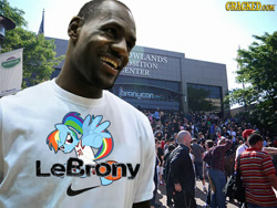 Size: 548x411 | Tagged: safe, rainbow dash, human, 1000 years in photoshop, cracked.com, irl, irl human, le, lebron james, photo