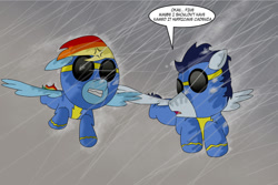 Size: 1280x853 | Tagged: safe, artist:bcollins39302, rainbow dash, soarin', pegasus, pony, female, male, shipping, soarindash, straight