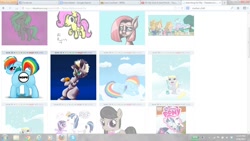 Size: 1366x768 | Tagged: safe, artist:furreon, artist:owlvortex, derpibooru import, rainbow dash, zecora, pegasus, pony, zebra, censored, derpibooru, exploitable meme, filly, firefox, juxtaposition, juxtaposition win, meta, shock, windows, windows 7