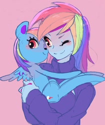 Size: 1024x1216 | Tagged: dead source, safe, artist:yam, derpibooru import, rainbow dash, equestria girls, duality, human ponidox