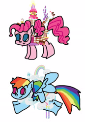 Size: 1800x2596 | Tagged: safe, artist:floppy pony, derpibooru import, pinkie pie, rainbow dash, earth pony, pegasus, pony, ask, ask floppy pony, chibi, cloud, cloud house, cloudsdale, cute, floppy pony, house, houses, rainbow dash's house, sugarcube corner, tumblr