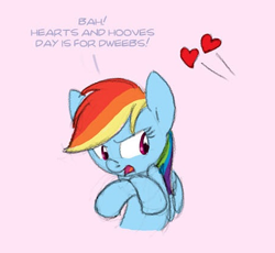 Size: 458x421 | Tagged: safe, artist:carnifex, rainbow dash, pegasus, pony, heart, hearts and hooves day, solo