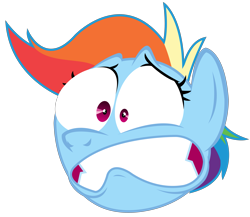 Size: 4767x4144 | Tagged: safe, artist:sketchmcreations, derpibooru import, rainbow dash, pegasus, pony, no second prances, absurd resolution, dat face, faic, frown, gritted teeth, inkscape, rainbow dash is best facemaker, shocked, simple background, solo, transparent background, vector