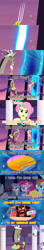 Size: 350x2000 | Tagged: safe, artist:shadesmaclean, derpibooru import, screencap, discord, fluttershy, maud pie, pinkie pie, rainbow dash, tree hugger, earth pony, pegasus, pony, make new friends but keep discord, crossover, dragon ball z, king enma, screencap comic