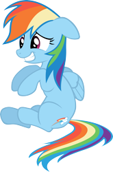 Size: 2419x3675 | Tagged: safe, artist:klaifferon, rainbow dash, pegasus, pony, daring don't, cute, simple background, sitting, solo, transparent background, vector