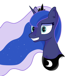 Size: 2658x3054 | Tagged: safe, artist:commpony, princess luna, alicorn, pony, simple background, solo, transparent background
