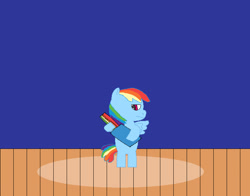 Size: 750x587 | Tagged: safe, artist:hmcvirgo92, rainbow dash, pegasus, pony, bipedal, female, mare, solo, stage