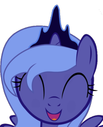 Size: 470x575 | Tagged: useless source url, safe, artist:dassboshit, artist:eiti3, artist:karmakstylez, edit, editor:dassboshit, editor:eiti3, editor:karmakstylez, princess luna, alicorn, pony, cropped, cute, female, filly, happy, looking at you, photo, simple background, solo, transparent background, woona, younger