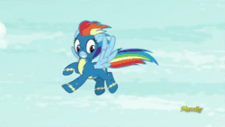 Size: 500x281 | Tagged: safe, derpibooru import, screencap, rainbow dash, pegasus, pony, newbie dash, animated, cloud, cloud bone, discovery family logo, electrocution, lightning, ouch, singed, skeleton, smoke, solo, wonderbolts uniform, x-ray, x-ray picture, x-ray sparks