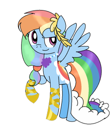 Size: 756x846 | Tagged: safe, artist:princess-big-mac, rainbow dash, pegasus, pony, the best night ever, clothes, dress, gala dress, solo