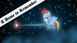 Size: 1920x1080 | Tagged: safe, artist:canon-lb, artist:ewized, rainbow dash, pegasus, pony, armor, grin, joust, smiling, solo, sparkles, spread wings, stars, vector, wallpaper