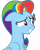 Size: 3539x4475 | Tagged: safe, artist:masem, artist:x-saltedfish, derpibooru import, rainbow dash, starlight glimmer, pegasus, pony, absurd resolution, alternate hairstyle, simple background, smiling, solo, transparent background, vector, worried