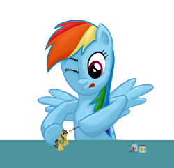 Size: 800x772 | Tagged: safe, artist:digitaldasherbot, daring do, rainbow dash, pegasus, pony, figurine, gaming miniature, miniature, painting, solo, toy