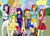 Size: 1514x1078 | Tagged: safe, artist:skidwidget, derpibooru import, applejack, fluttershy, pinkie pie, rainbow dash, rarity, spike, twilight sparkle, converse, eared humanization, horned humanization, humanized, mane seven, mane six, winged humanization