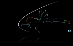 Size: 1920x1200 | Tagged: safe, artist:bronybiscuitbites, rainbow dash, pegasus, pony, minimalist, solo, wallpaper