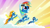 Size: 1920x1080 | Tagged: safe, derpibooru import, screencap, rainbow dash, soarin', spitfire, pegasus, pony, newbie dash, cloud, ending, rainbow crash, sky, wonderbolts, wonderbolts uniform