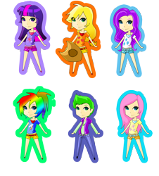 Size: 2168x2400 | Tagged: safe, artist:fathex, derpibooru import, applejack, fluttershy, rainbow dash, rarity, spike, twilight sparkle, chibi, humanized