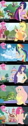 Size: 421x1895 | Tagged: safe, artist:neoversion7, derpibooru import, applejack, fluttershy, pinkie pie, rainbow dash, rarity, twilight sparkle, applerack, breasts, busty mane six, cleavage, female, headlight sparkle, hootershy, humanized, mane six, pinkie pies, rainboob dash, raritits