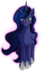 Size: 1149x1600 | Tagged: safe, artist:nathayro37, princess luna, alicorn, pony, blushing, cute, ear fluff, female, looking at you, lunabetes, mare, simple background, solo, transparent background