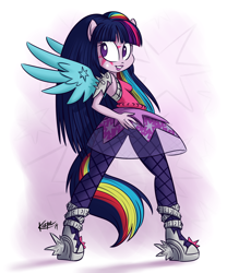 Size: 2000x2400 | Tagged: safe, artist:killryde, rainbow dash, twilight sparkle, equestria girls, rainbow rocks, alternative cutie mark placement, ass, clothes, facial cutie mark, lipstick, pantyhose, solo