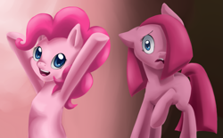 Size: 1531x952 | Tagged: safe, artist:lightning-stars, pinkie pie, earth pony, pony, happe, pinkamena diane pie, scared