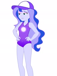 Size: 1536x2048 | Tagged: safe, artist:draymanor57, princess luna, vice principal luna, equestria girls, clothes, one-piece swimsuit, solo, swimsuit