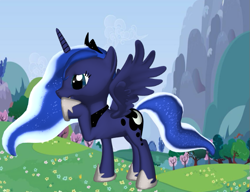 Size: 641x492 | Tagged: safe, princess luna, alicorn, pony, pony creator, 3d, 3d pony creator, female, hoof shoes, mare, peytral, ponylumen, raised hoof, solo