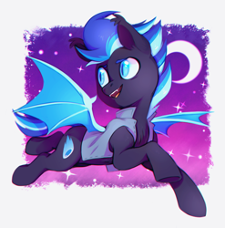 Size: 718x728 | Tagged: safe, artist:lightning-stars, oc, oc only, oc:comet clipper, bat pony, solo