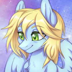 Size: 1500x1500 | Tagged: safe, artist:lightning-stars, oc, oc only, pegasus, pony, bust, solo