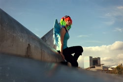 Size: 1280x853 | Tagged: safe, artist:erinliona, rainbow dash, human, cosplay, irl, irl human, photo, solo