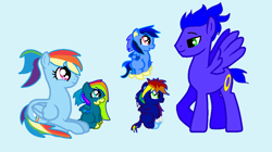 Size: 1190x668 | Tagged: safe, artist:abrilelizabeth, derpibooru import, rainbow dash, oc, pegasus, pony, crossover, crossover shipping, female, interspecies, male, offspring, parent:rainbow dash, parent:sonic the hedgehog, parents:sonicdash, ponified, shipping, sonic the hedgehog, sonic the hedgehog (series), sonicdash, straight