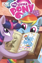 Size: 1265x1920 | Tagged: safe, artist:amy mebberson, idw, daring do, rainbow dash, twilight sparkle, pegasus, pony, cover