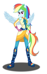 Size: 2380x3713 | Tagged: safe, artist:deannaphantom13, derpibooru import, rainbow dash, equestria girls, friendship games, simple background, solo, transparent background