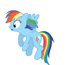 Size: 415x369 | Tagged: safe, artist:pablossb, rainbow dash, pegasus, pony, fighting is magic, animated, solo