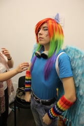 Size: 682x1024 | Tagged: safe, rainbow dash, human, cosplay, irl, irl human, photo