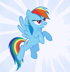 Size: 693x719 | Tagged: safe, derpibooru import, screencap, rainbow dash, pegasus, pony, the ticket master, flying, solo