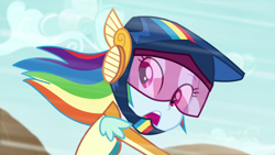 Size: 1280x720 | Tagged: safe, derpibooru import, screencap, rainbow dash, equestria girls, friendship games