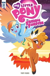 Size: 1054x1600 | Tagged: safe, derpibooru import, idw, little strongheart, rainbow dash, pegasus, pony, spoiler:comic, spoiler:comicff31, cover