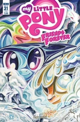 Size: 1054x1600 | Tagged: safe, artist:sararichard, derpibooru import, idw, little strongheart, rainbow dash, pegasus, pony, spoiler:comic, spoiler:comicff31, comic, cover