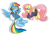 Size: 2449x1716 | Tagged: safe, artist:chiptoony, fluttershy, rainbow dash, pegasus, pony, clothes, glasses