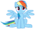 Size: 2232x1812 | Tagged: safe, artist:cloudyglow, rainbow dash, pegasus, pony, simple background, solo, transparent background, vector, worried