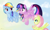 Size: 1300x780 | Tagged: safe, artist:kawaiicutie-chan, derpibooru import, fluttershy, rainbow dash, twilight sparkle, twilight sparkle (alicorn), alicorn, pegasus, pony, female, flying, flying lesson, mare, missing cutie mark